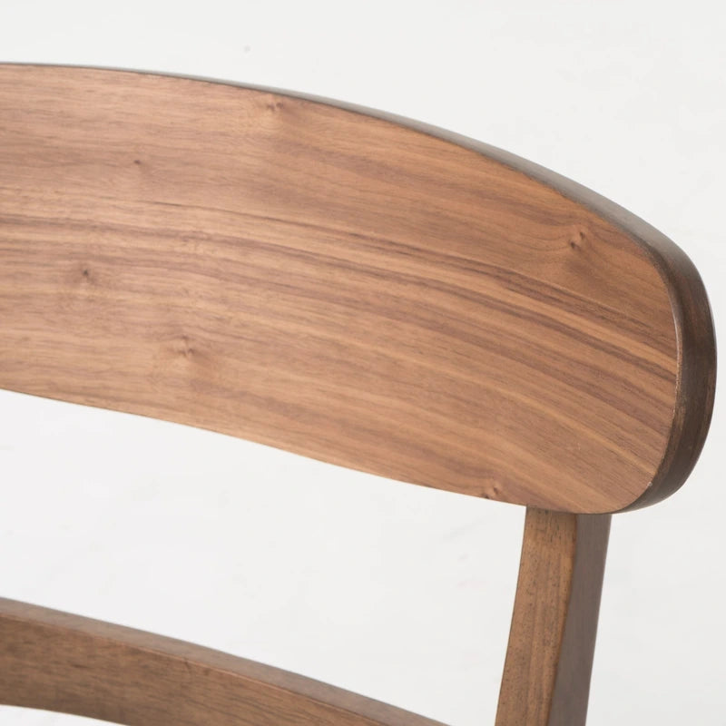 Chaises de salle à manger Abrielle en bois d'hévéa, style moderne du milieu du siècle (lot de 2), par Christopher Knight Home