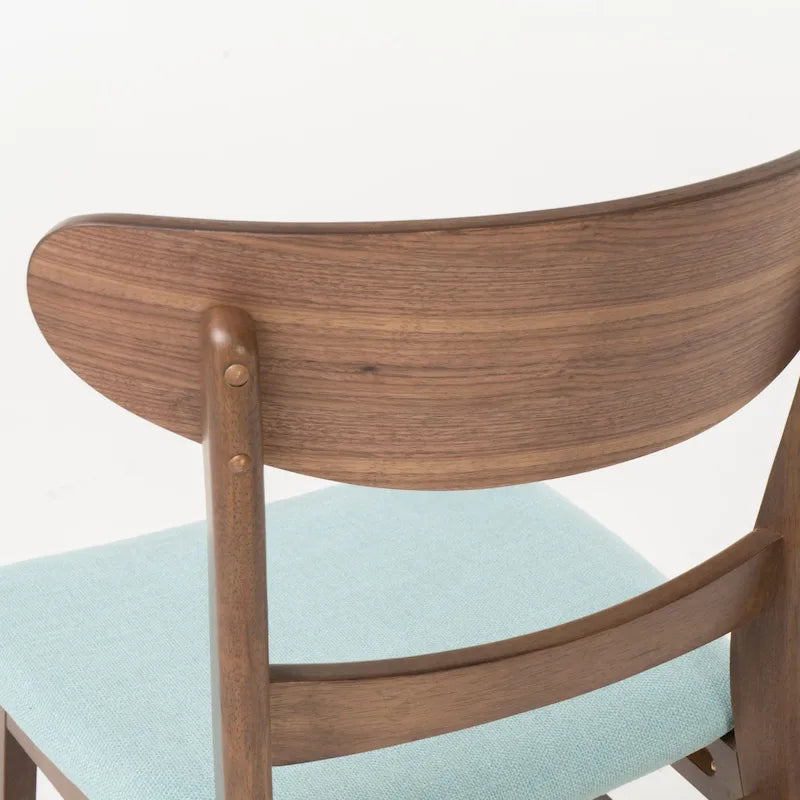 Chaises de salle à manger Abrielle en bois d'hévéa, style moderne du milieu du siècle (lot de 2), par Christopher Knight Home