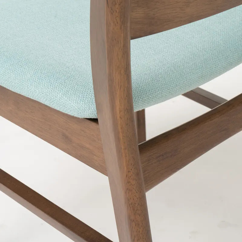 Chaises de salle à manger Abrielle en bois d'hévéa, style moderne du milieu du siècle (lot de 2), par Christopher Knight Home