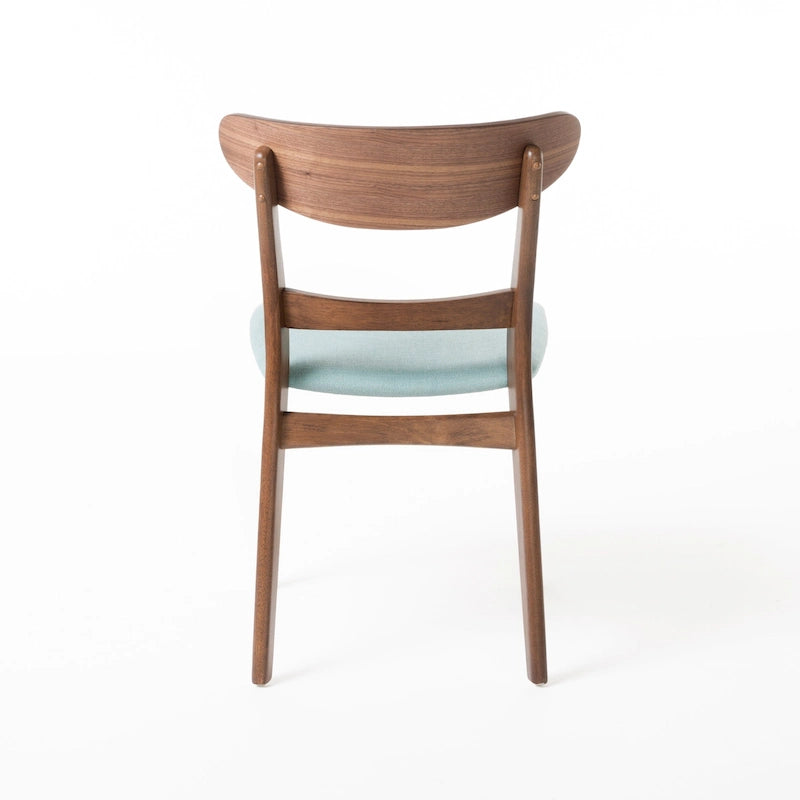 Chaises de salle à manger Abrielle en bois d'hévéa, style moderne du milieu du siècle (lot de 2), par Christopher Knight Home