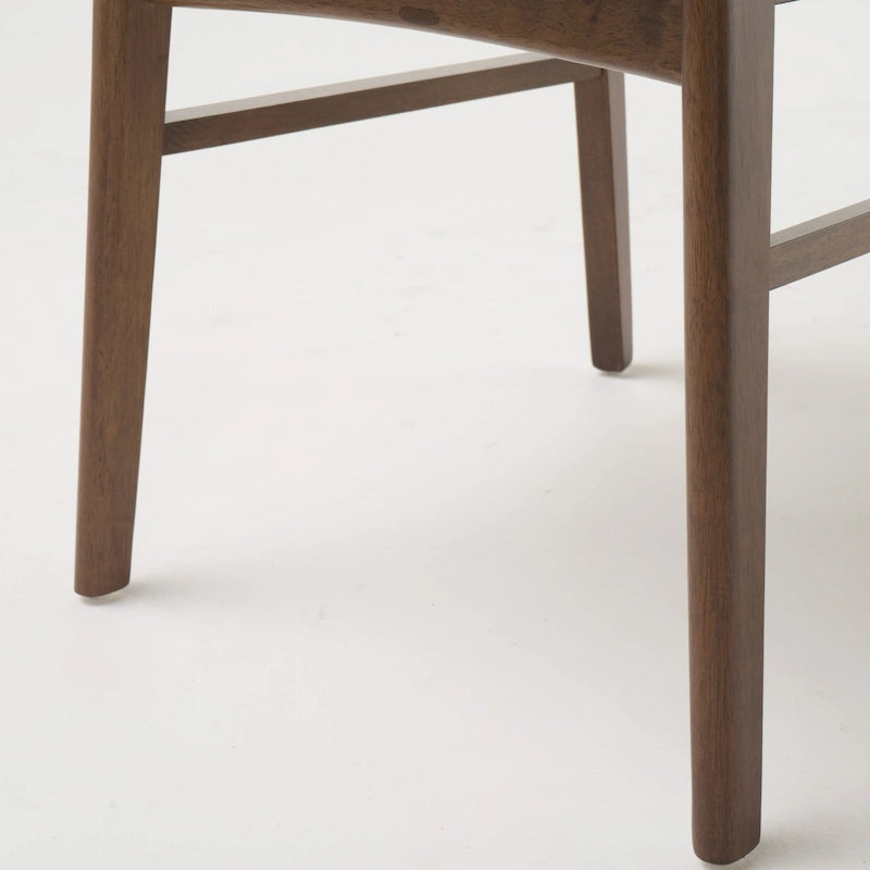 Chaises de salle à manger Abrielle en bois d'hévéa, style moderne du milieu du siècle (lot de 2), par Christopher Knight Home