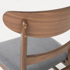 Chaises de salle à manger Abrielle en bois d'hévéa, style moderne du milieu du siècle (lot de 2), par Christopher Knight Home