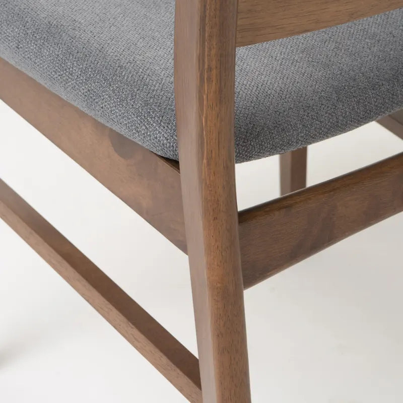 Chaises de salle à manger Abrielle en bois d'hévéa, style moderne du milieu du siècle (lot de 2), par Christopher Knight Home
