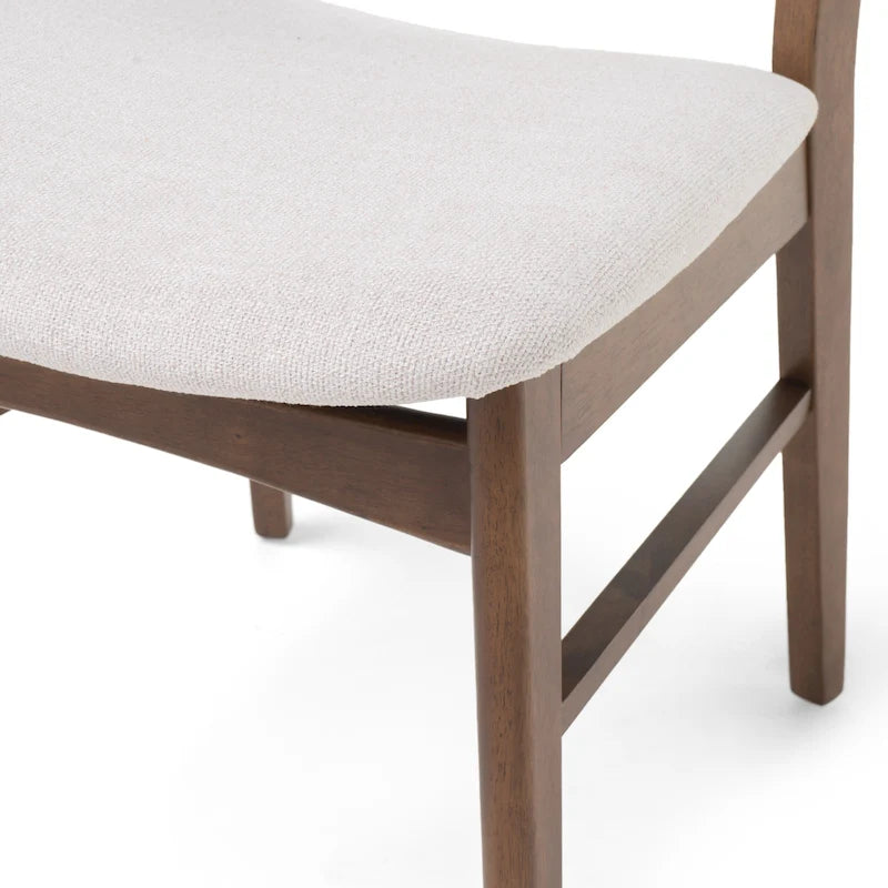 Chaises de salle à manger Abrielle en bois d'hévéa, style moderne du milieu du siècle (lot de 2), par Christopher Knight Home