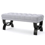 Banc ottoman Scarlette en tissu capitonné de Christopher Knight Home - 41,00 L x 17,25 l x 16,75 H