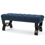 Banc ottoman Scarlette en tissu capitonné de Christopher Knight Home - 41,00 L x 17,25 l x 16,75 H