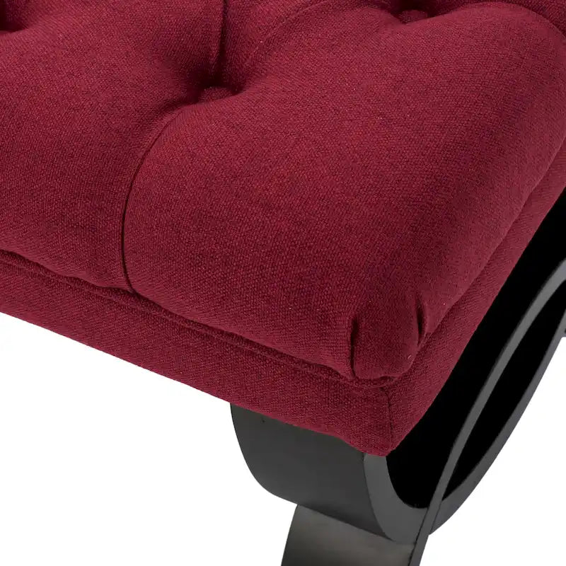Banc ottoman Scarlette en tissu capitonné de Christopher Knight Home - 41,00 L x 17,25 l x 16,75 H