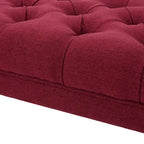Banc ottoman Scarlette en tissu capitonné de Christopher Knight Home - 41,00 L x 17,25 l x 16,75 H