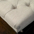 Banc ottoman Scarlette en tissu capitonné de Christopher Knight Home - 41,00 L x 17,25 l x 16,75 H
