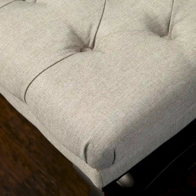 Banc ottoman Scarlette en tissu capitonné de Christopher Knight Home - 41,00 L x 17,25 l x 16,75 H