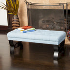 Banc ottoman Scarlette en tissu capitonné de Christopher Knight Home - 41,00 L x 17,25 l x 16,75 H
