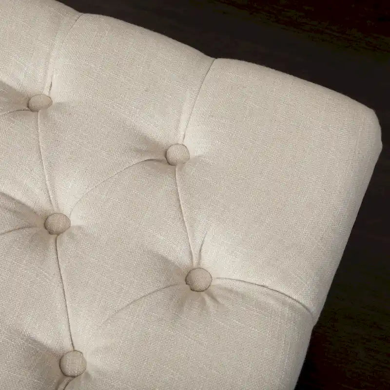 Banc ottoman Scarlette en tissu capitonné de Christopher Knight Home - 41,00 L x 17,25 l x 16,75 H