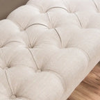 Banc ottoman Scarlette en tissu capitonné de Christopher Knight Home - 41,00 L x 17,25 l x 16,75 H