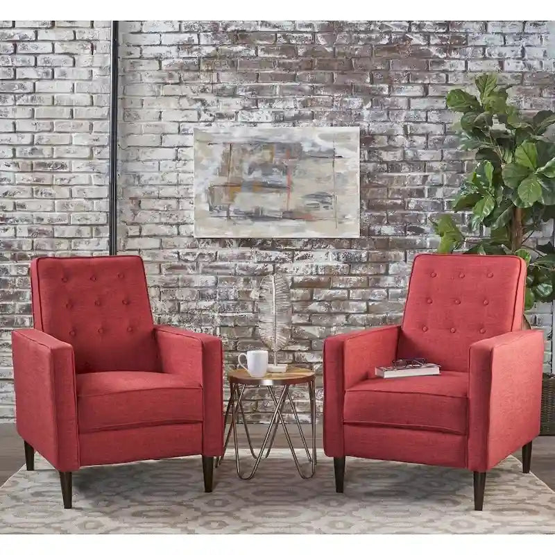 Fauteuil inclinable capitonné Mervynn (lot de 2) par Christopher Knight Home