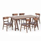 Ensemble de salle à manger 7 pièces Idalia style moderne du milieu du siècle par Christopher Knight Home