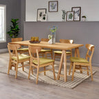 Ensemble de salle à manger 7 pièces Idalia style moderne du milieu du siècle par Christopher Knight Home
