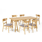 Ensemble de salle à manger 7 pièces Idalia style moderne du milieu du siècle par Christopher Knight Home