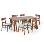 Ensemble de salle à manger 7 pièces Idalia style moderne du milieu du siècle par Christopher Knight Home