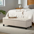 Banc ottoman de rangement en tissu capitonné Mission par Christopher Knight Home