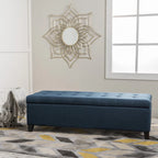 Banc ottoman de rangement en tissu capitonné Mission par Christopher Knight Home