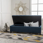 Banc ottoman de rangement en tissu capitonné Mission par Christopher Knight Home