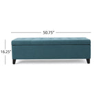 Banc ottoman de rangement en tissu capitonné Mission par Christopher Knight Home