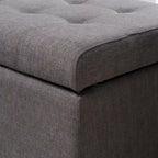 Banc ottoman de rangement en tissu capitonné Mission par Christopher Knight Home