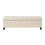 Banc ottoman de rangement en tissu capitonné Mission par Christopher Knight Home