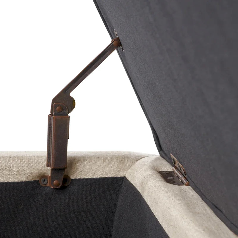 Banc ottoman de rangement en tissu capitonné Mission par Christopher Knight Home