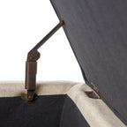 Banc ottoman de rangement en tissu capitonné Mission par Christopher Knight Home
