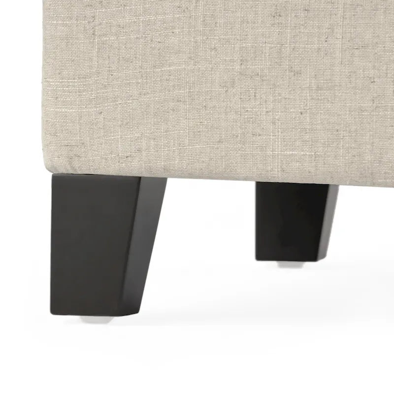 Banc ottoman de rangement en tissu capitonné Mission par Christopher Knight Home