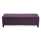 Banc ottoman de rangement en tissu capitonné Mission par Christopher Knight Home