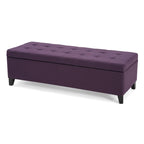 Banc ottoman de rangement en tissu capitonné Mission par Christopher Knight Home