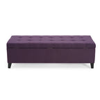 Banc ottoman de rangement en tissu capitonné Mission par Christopher Knight Home