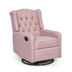 Fauteuil inclinable pivotant à oreilles capitonné Mohaven de Christopher Knight Home