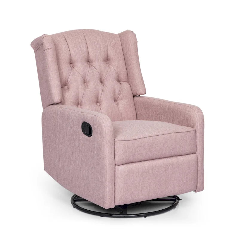 Fauteuil inclinable pivotant à oreilles capitonné Mohaven de Christopher Knight Home