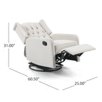 Fauteuil inclinable pivotant à oreilles capitonné Mohaven de Christopher Knight Home