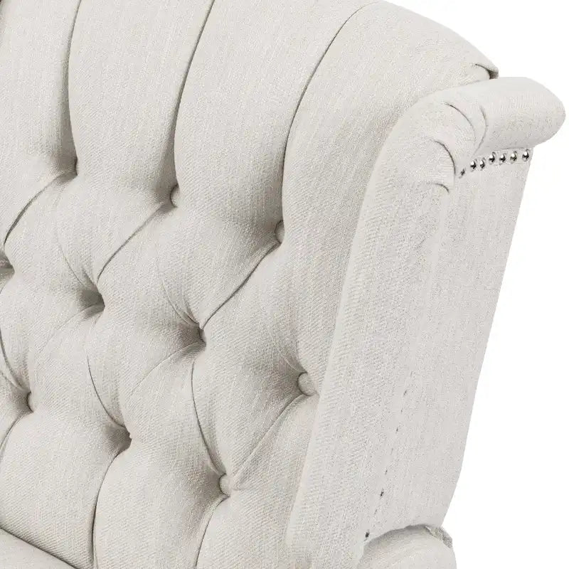 Fauteuil inclinable pivotant à oreilles capitonné Mohaven de Christopher Knight Home