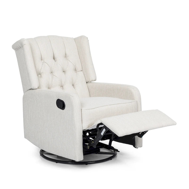 Fauteuil inclinable pivotant à oreilles capitonné Mohaven de Christopher Knight Home