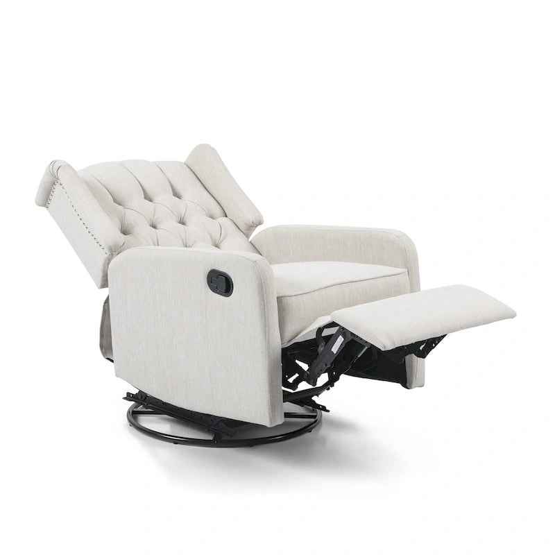 Fauteuil inclinable pivotant à oreilles capitonné Mohaven de Christopher Knight Home