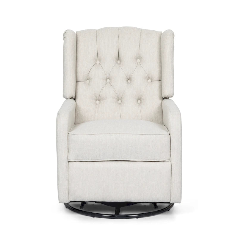 Fauteuil inclinable pivotant à oreilles capitonné Mohaven de Christopher Knight Home