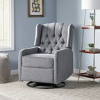 Fauteuil inclinable pivotant à oreilles capitonné Mohaven de Christopher Knight Home