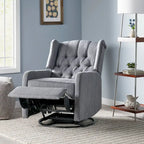 Fauteuil inclinable pivotant à oreilles capitonné Mohaven de Christopher Knight Home