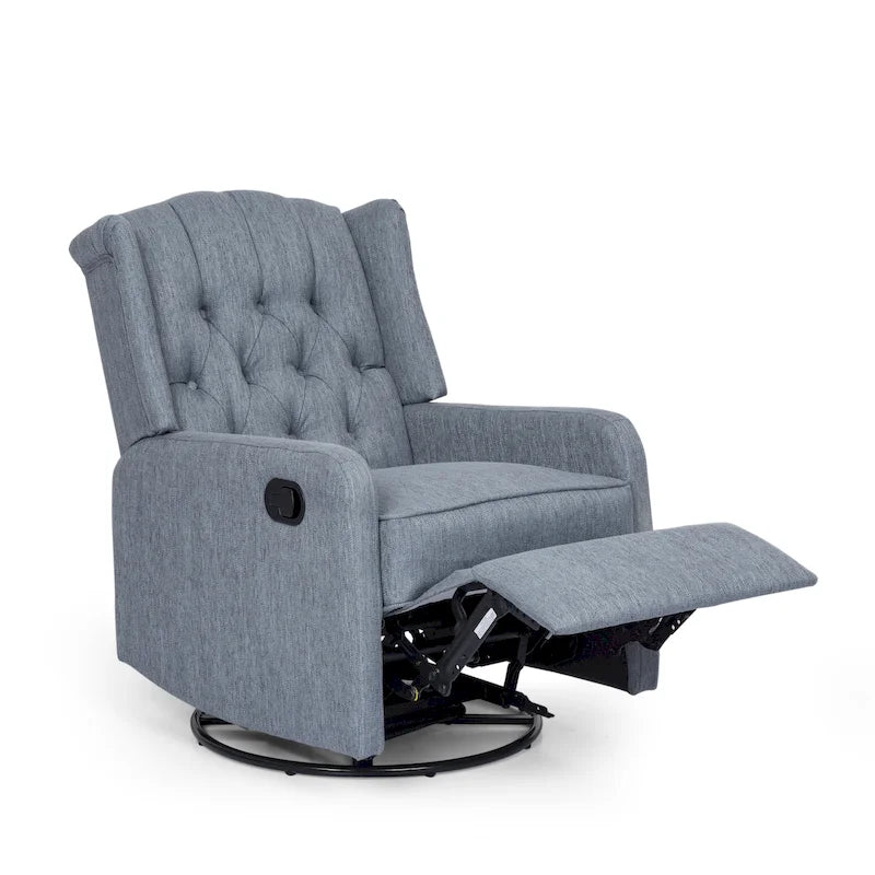 Fauteuil inclinable pivotant à oreilles capitonné Mohaven de Christopher Knight Home