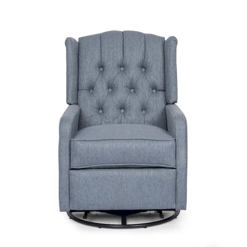 Fauteuil inclinable pivotant à oreilles capitonné Mohaven de Christopher Knight Home