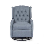 Fauteuil inclinable pivotant à oreilles capitonné Mohaven de Christopher Knight Home