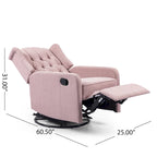 Fauteuil inclinable pivotant à oreilles capitonné Mohaven de Christopher Knight Home