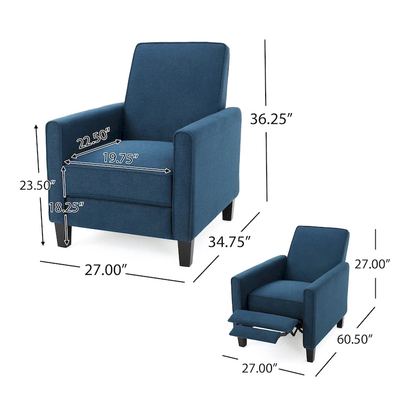 Fauteuil inclinable Darvis en tissu, par Christopher Knight Home