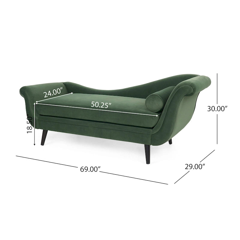 Chaise longue capitonnée Calvert de Christopher Knight Home