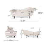 Chaise longue capitonnée Calvert de Christopher Knight Home